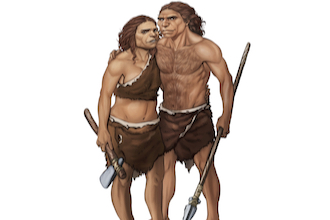Zwei Neandertaler